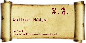 Wellesz Nádja névjegykártya